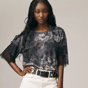 Pilcro Short-Sleeve Python Print Blouse Size XS